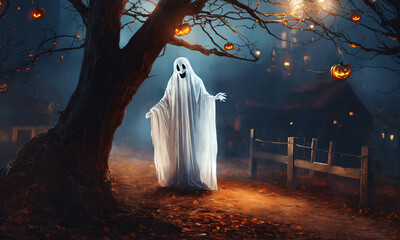 spooky halloween night