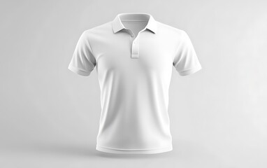 polo shirt white mockup on a white background