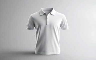 polo shirt white mockup on a white background