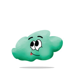 happy cloud mascot character. cute, funny and playful concept. weather, nature, or atmospheric themes