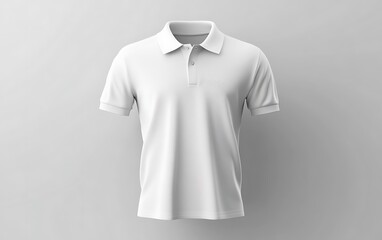 polo shirt white mockup on a white background