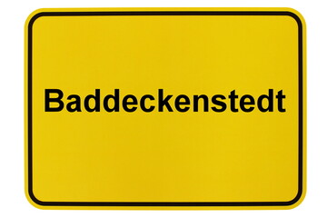 Illustration eines Ortsschildes der Gemeinde Baddeckenstedt in Niedersachsen