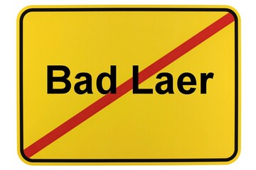 Illustration eines Ortsschildes der Gemeinde Bad Laer in Niedersachsen