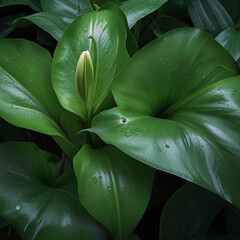 Obraz premium Lily leaves, Best Website Background, Hd Background, Background For Computers Wallpaper 