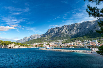 Makarska Riviera seafront on September, Croatia