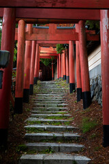 details of Koyasan streets town toris