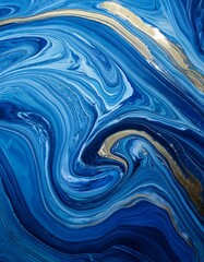 Midnight Waves: Blue Marble Countertop Patterns