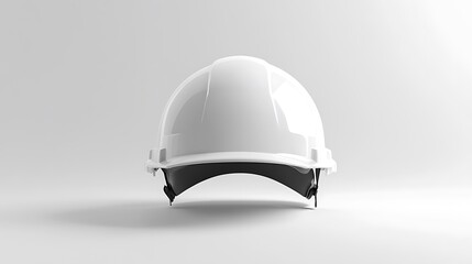 Safety helmet white mockup on a white background