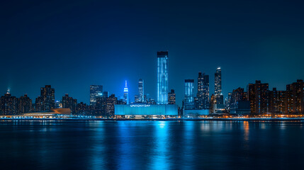 Fototapeta premium city skyline at night
