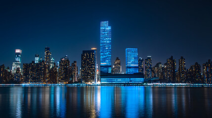 Obraz premium skyscrapers at night
