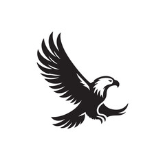 Silhouette of an eagle, silhouette of a flying bird., vector eagles collection