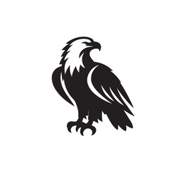 Silhouette of an eagle, silhouette of a flying bird., vector eagles collection