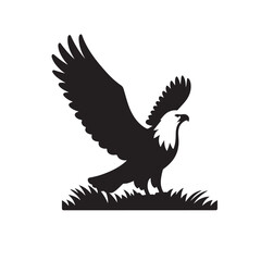 Silhouette of an eagle, silhouette of a flying bird., vector eagles collection