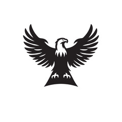Silhouette of an eagle, silhouette of a flying bird., vector eagles collection