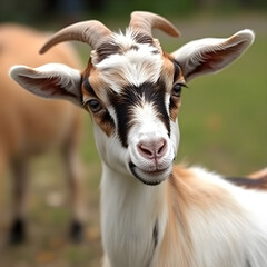 Fototapeta premium close up portrait of a goat