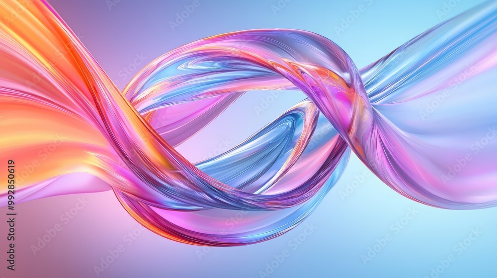 Aufkleber elegant abstract waves of color flow harmoniously, creating a stunning visual experience for modern 