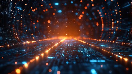 Fototapeta premium A general futuristic abstract background representing digital technology concepts in modern design.