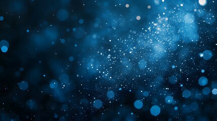 Obraz premium Abstract Blue Bokeh Background with White Specks