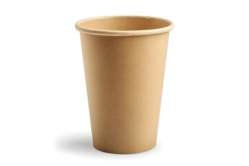 Tall Empty Beige Ceramic Flower Pot Photo
