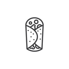 Burrito line icon