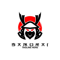 Samurai vector illustration. Samurai logo. Ronin logo.