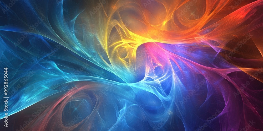 Poster Abstract fractal background suitable for brochures advertisements websites and various graphic design projects