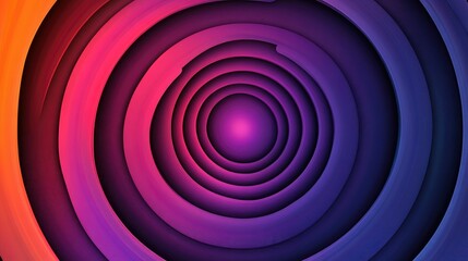 Obraz premium Vibrant multicolor abstract circular background with digital overlapping layers featuring a minimalist technology design template and 2D cartoon illustration style