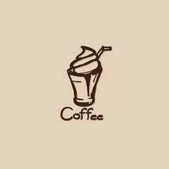coffee cup icon symbol logo graphic