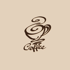 coffee cup icon symbol logo graphic