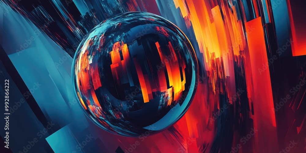 Poster futuristic abstract globe art background suitable for innovative design projects