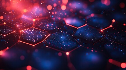 A hexagonal pattern technology background, focusing on abstract digital design elements in a tech context.
