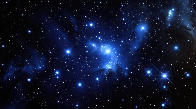 Puppis constellation featuring a cluster of stars
