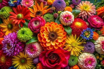 Elegant Floral Design with Vibrant Colors and Intricate Patterns for Creative Projects and Decor