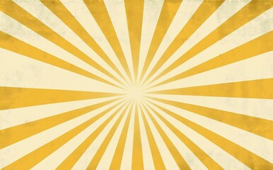 Fototapeta premium Retro radiation background with yellow and beige colors Image of sunlight for poster design