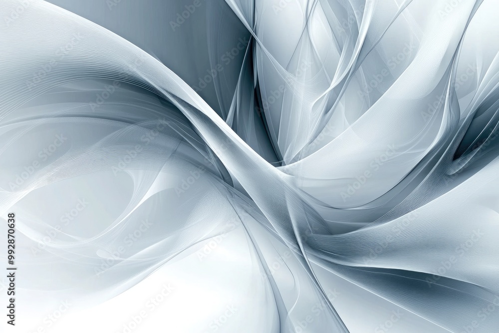 Poster elegant and contemporary abstract digital graphic design background in soft shades of gray and white