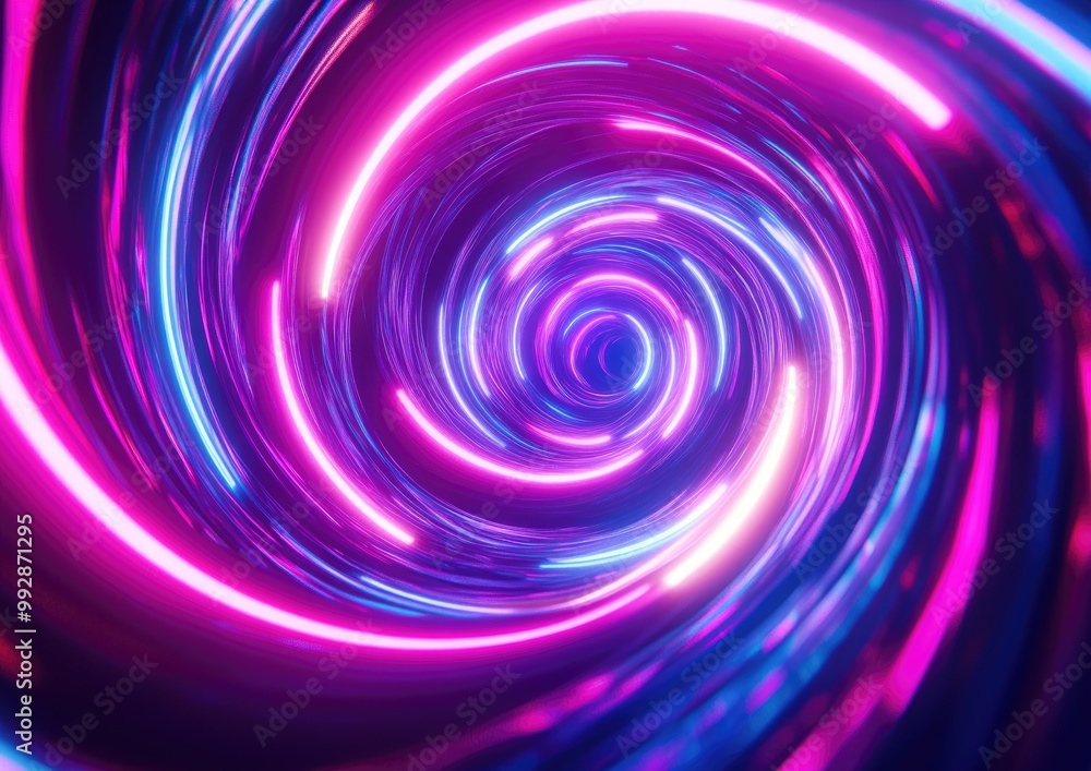 Poster vibrant neon lights in motion creating a glossy design template abstract background featuring a rota
