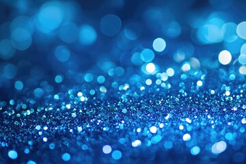 Vibrant abstract blue backdrop featuring sparkling glitter