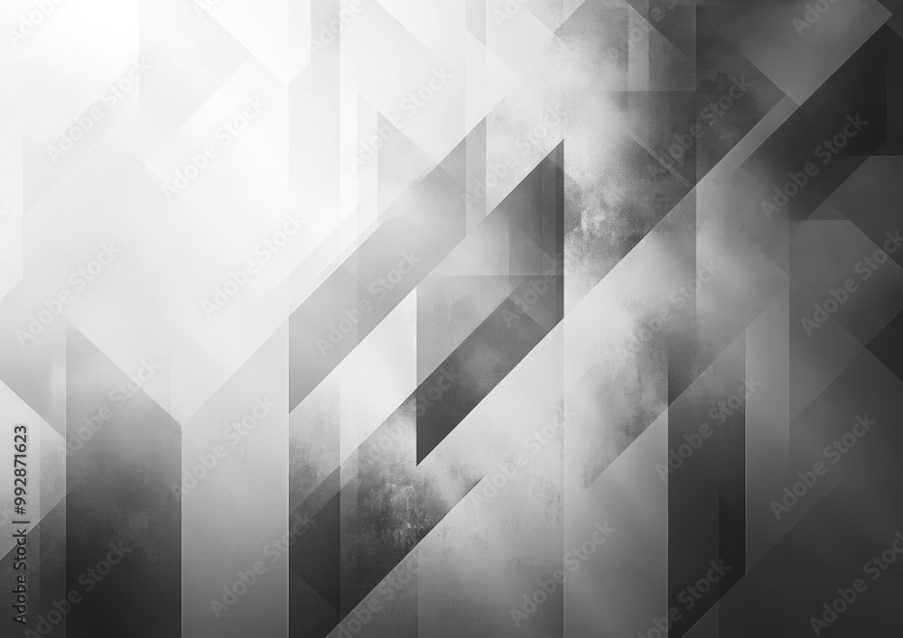 Poster elegant grey wall background design monochrome graphic banner with geometric elements modern graysca