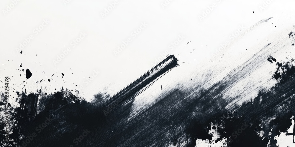 Poster abstract ink background texture featuring dark strokes on white paper ideal for web design and gamin