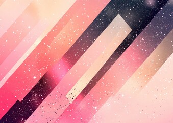 Naklejka premium Glamorous abstract illustration featuring a pink backdrop with sparkling glitter elements