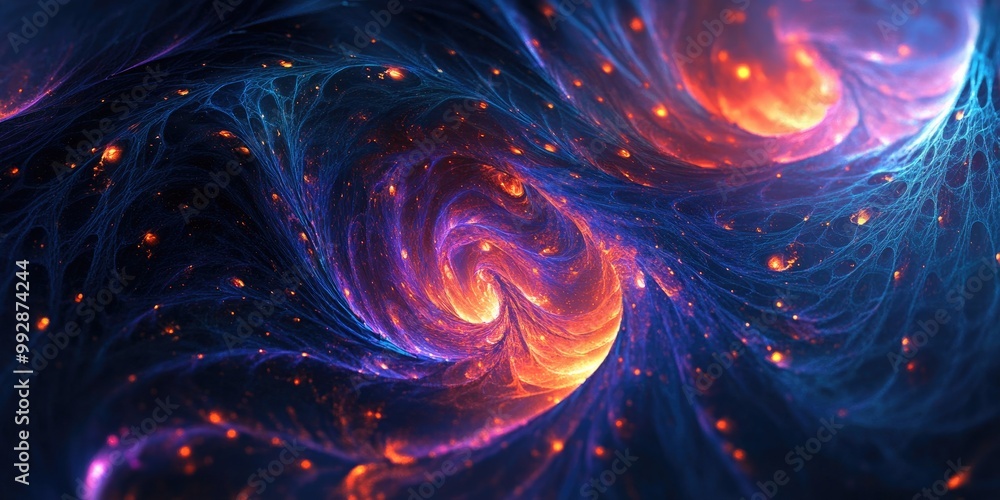 Poster fantasy abstract fractal background a digital creation ideal for innovative graphic design projects