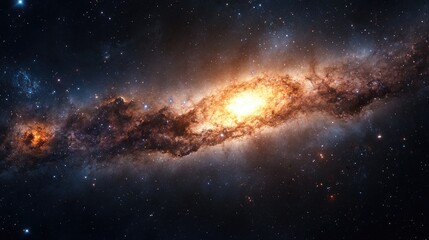Obraz premium Celestial bodies and galaxies in open space showcasing the beauty of the cosmos