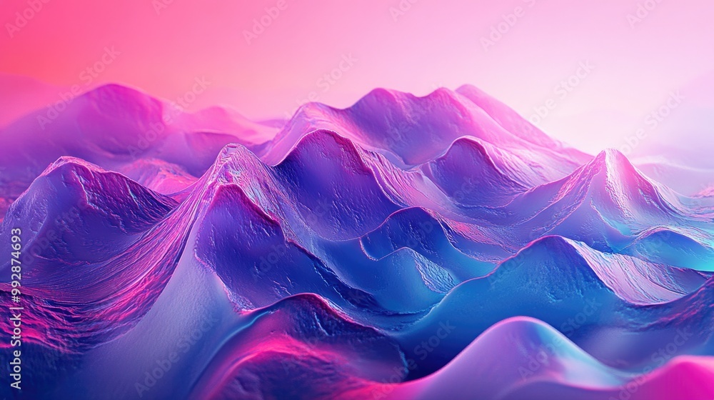 Poster vibrant abstract backdrop featuring imaginative mountains and the texture of an alien world showcasi