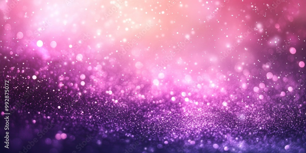 Poster abstract pink and violet glittering particles background featuring twinkling stars and shimmering du