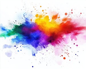 Obraz premium Colorful abstract watercolor splash background design