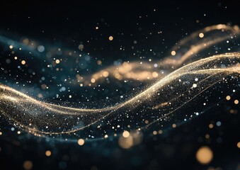 Shimmering particles ascending against a dark backdrop creating a captivating visual effect