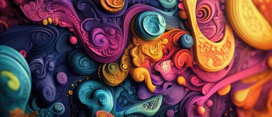 Fototapeta premium Abstract colorful background showcasing intricate details best appreciated in full size