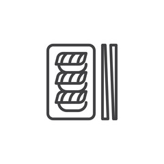 Sushi Box line icon