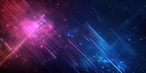 Obraz premium Futuristic night themed technology business banner background in an abstract design