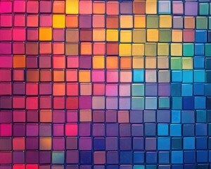 Fototapeta premium Vibrant Mosaic Grid Background Unique Design Layouts